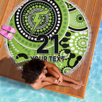 Thunder Cricket Custom Beach Blanket Australian Aboriginal