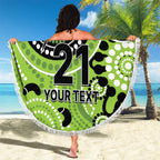 Thunder Cricket Custom Beach Blanket Australian Aboriginal
