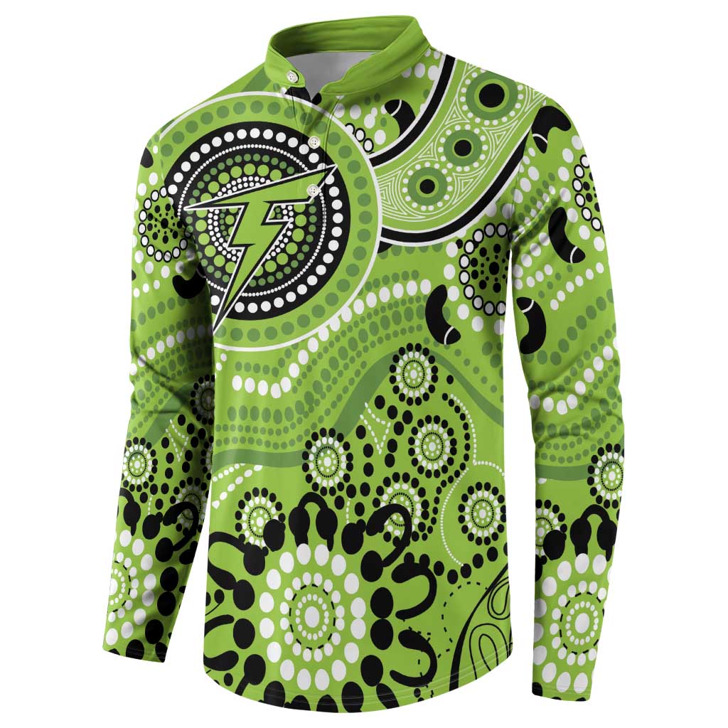 Thunder Cricket Custom Button Sweatshirt Australian Aboriginal