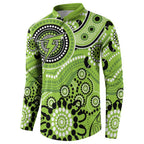 Thunder Cricket Custom Button Sweatshirt Australian Aboriginal