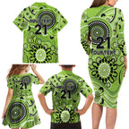 Thunder Cricket Custom Family Matching Long Sleeve Bodycon Dress and Hawaiian Shirt Australian Aboriginal