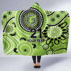 Thunder Cricket Custom Hooded Blanket Australian Aboriginal