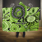 Thunder Cricket Custom Hooded Blanket Australian Aboriginal