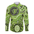 Thunder Cricket Custom Long Sleeve Button Shirt Australian Aboriginal