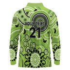 Thunder Cricket Custom Long Sleeve Polo Shirt Australian Aboriginal