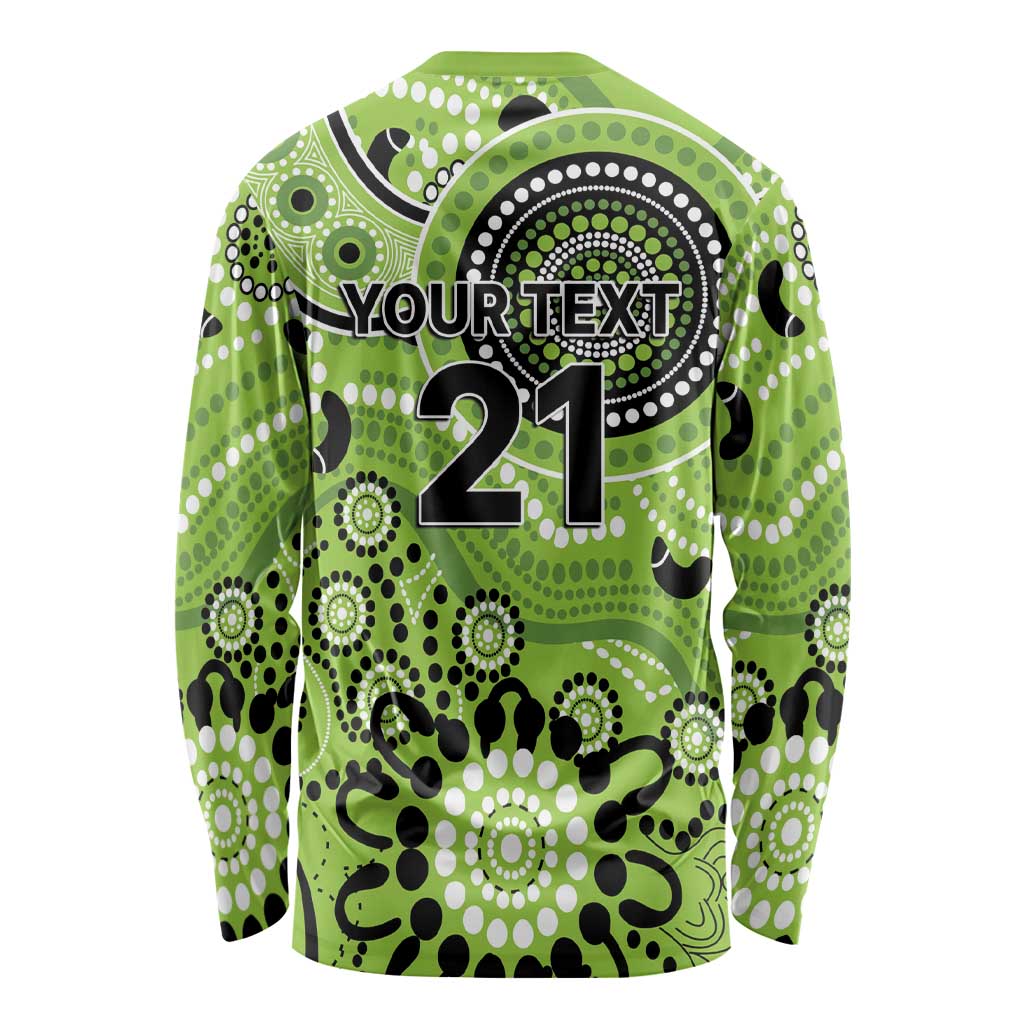 Thunder Cricket Custom Long Sleeve Shirt Australian Aboriginal