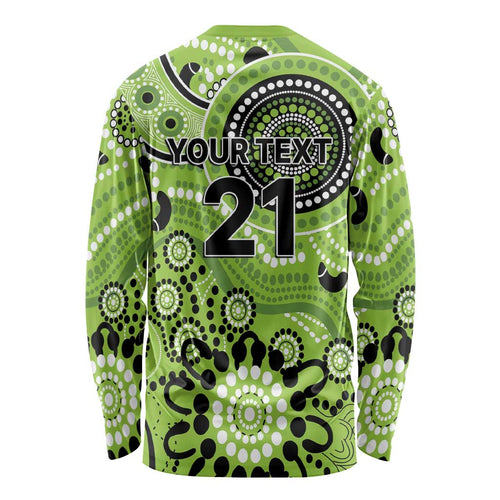 Thunder Cricket Custom Long Sleeve Shirt Australian Aboriginal