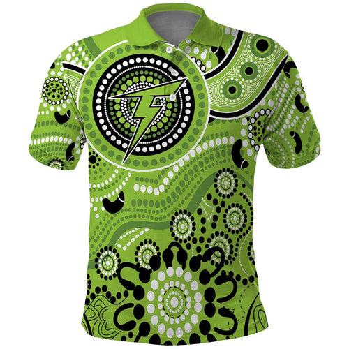 Thunder Cricket Custom Polo Shirt Australian Aboriginal