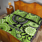 Thunder Cricket Custom Quilt Bed Set Australian Aboriginal