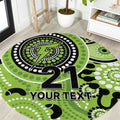 Thunder Cricket Custom Round Carpet Australian Aboriginal