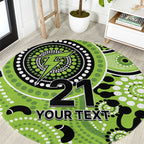 Thunder Cricket Custom Round Carpet Australian Aboriginal
