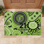 Thunder Cricket Custom Rubber Doormat Australian Aboriginal
