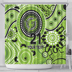 Thunder Cricket Custom Shower Curtain Australian Aboriginal