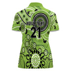 Thunder Cricket Custom Women Polo Shirt Australian Aboriginal