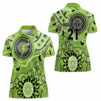Thunder Cricket Custom Women Polo Shirt Australian Aboriginal