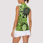 Thunder Cricket Custom Women Sleeveless Polo Shirt Australian Aboriginal