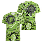 Thunder Cricket Custom Women V-Neck T-Shirt Australian Aboriginal