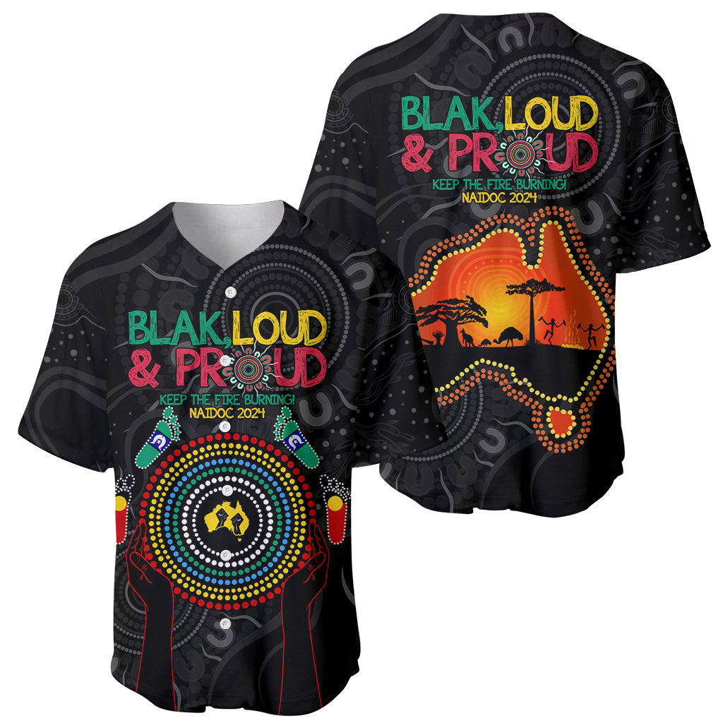 Blak Loud and Proud NAIDOC 2024 Baseball Jersey Indigenous Aboriginal