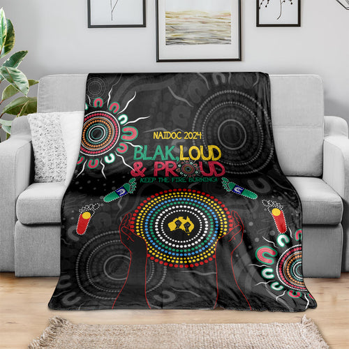 Blak Loud and Proud NAIDOC 2024 Blanket Indigenous Aboriginal