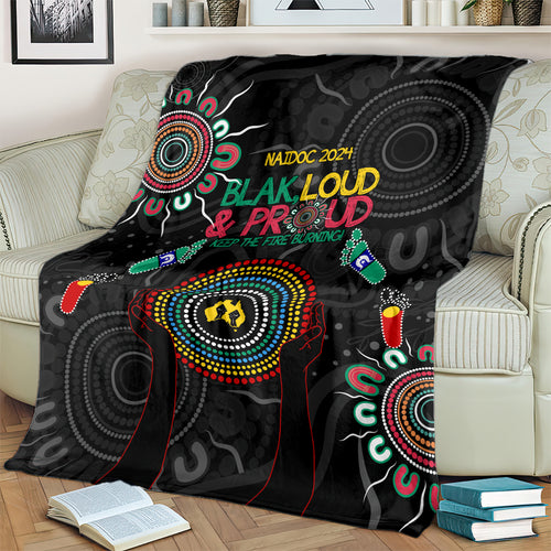 Blak Loud and Proud NAIDOC 2024 Blanket Indigenous Aboriginal