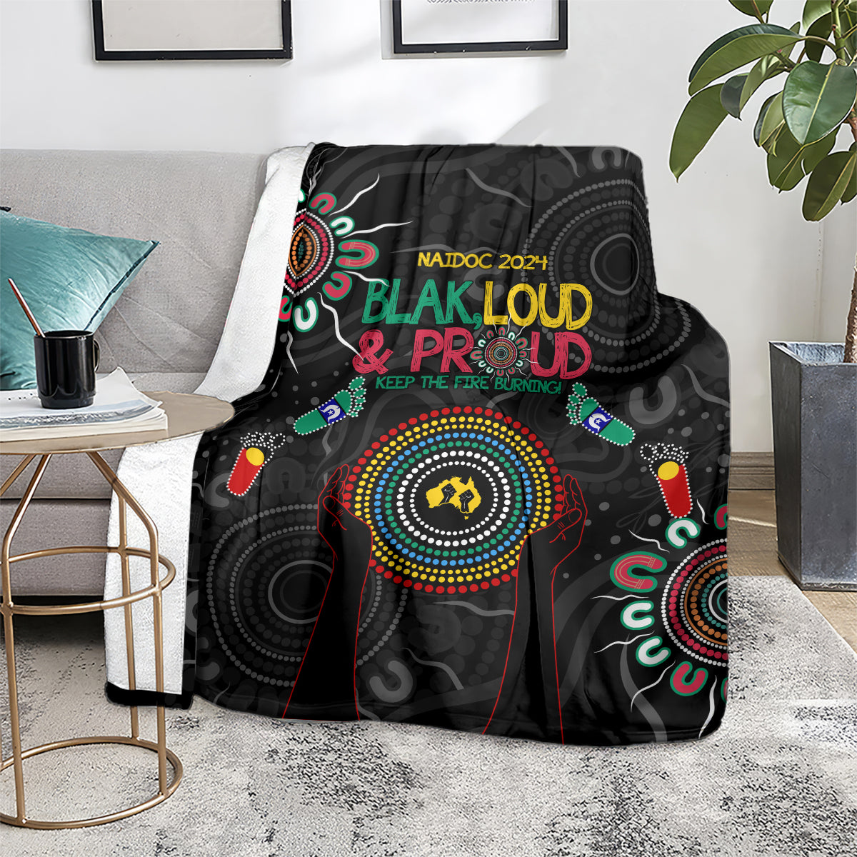 Blak Loud and Proud NAIDOC 2024 Blanket Indigenous Aboriginal