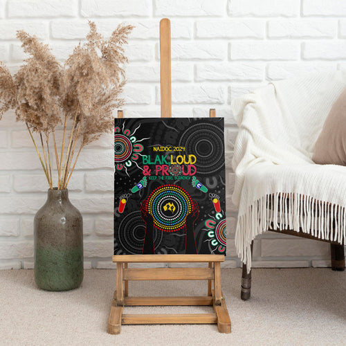 Blak Loud and Proud NAIDOC 2024 Canvas Wall Art Indigenous Aboriginal