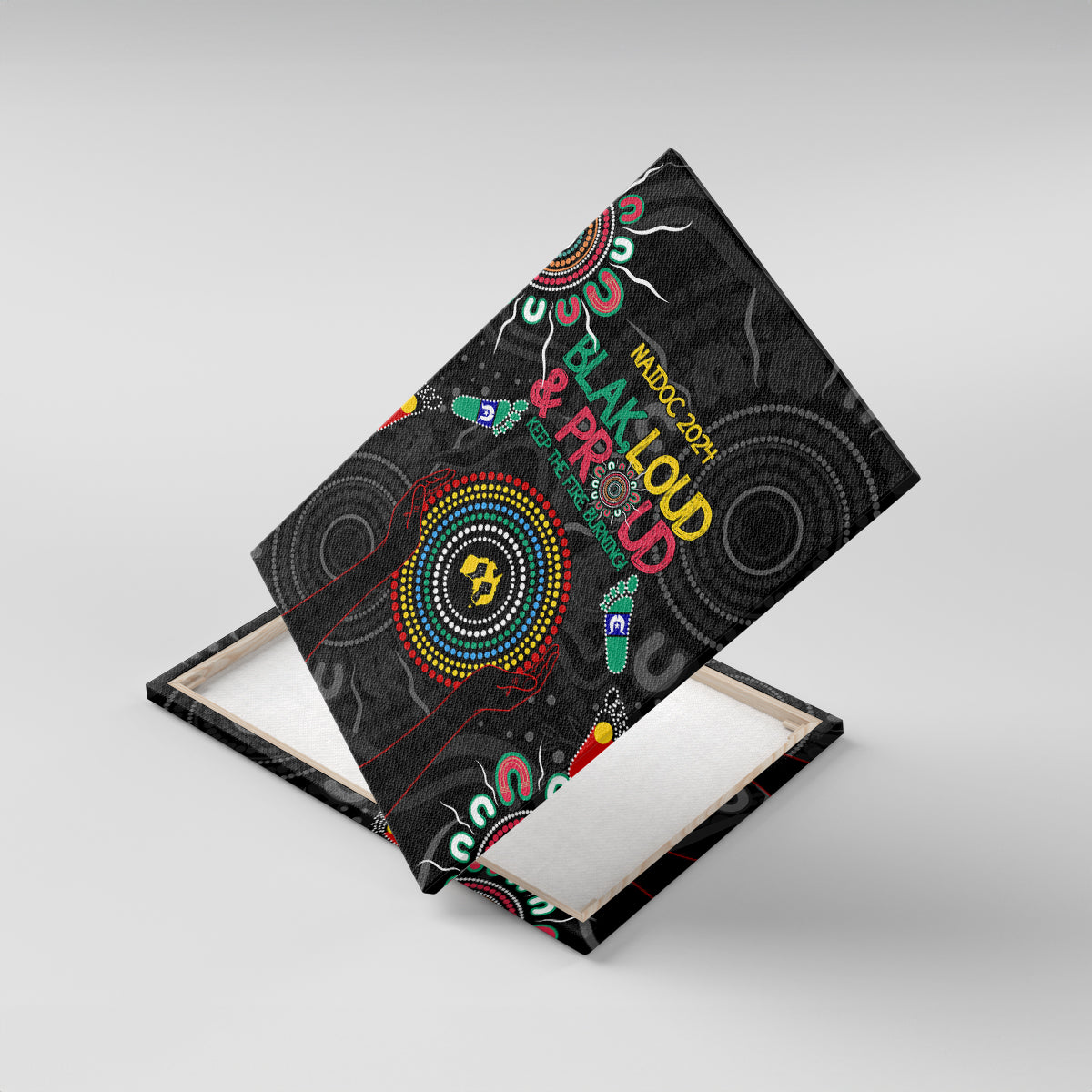 Blak Loud and Proud NAIDOC 2024 Canvas Wall Art Indigenous Aboriginal