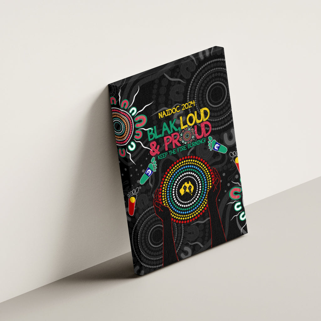 Blak Loud and Proud NAIDOC 2024 Canvas Wall Art Indigenous Aboriginal