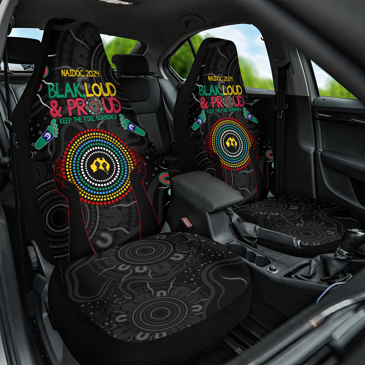 Blak Loud and Proud NAIDOC 2024 Car Seat Cover Indigenous Aboriginal
