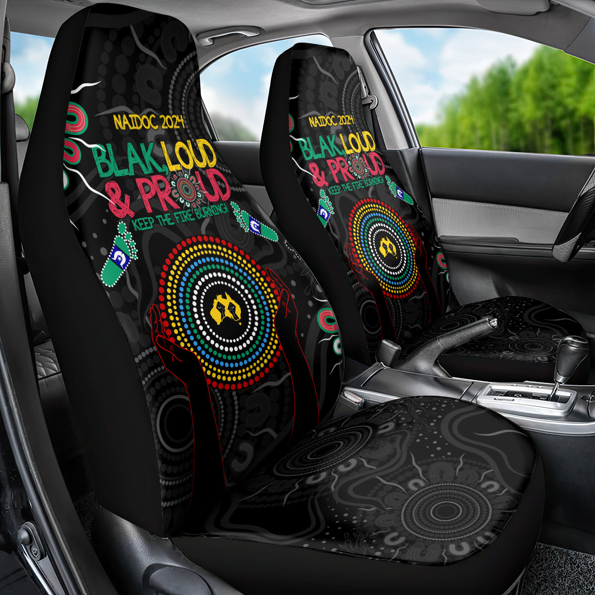 Blak Loud and Proud NAIDOC 2024 Car Seat Cover Indigenous Aboriginal