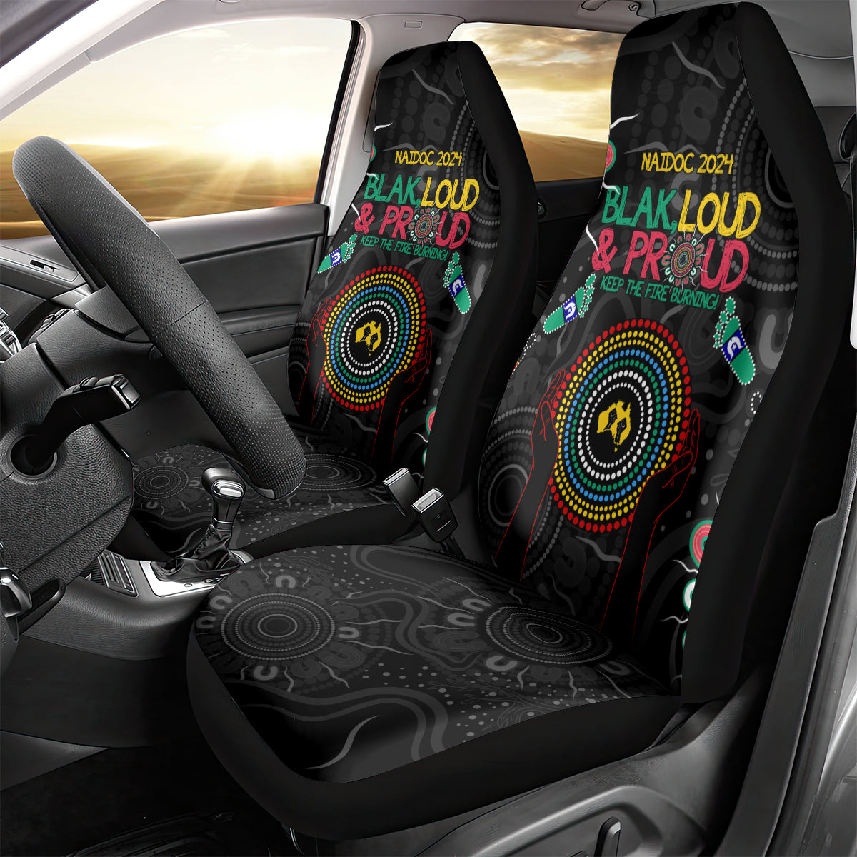 Blak Loud and Proud NAIDOC 2024 Car Seat Cover Indigenous Aboriginal