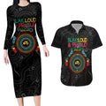 Blak Loud and Proud NAIDOC 2024 Couples Matching Long Sleeve Bodycon Dress and Hawaiian Shirt Indigenous Aboriginal