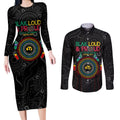Blak Loud and Proud NAIDOC 2024 Couples Matching Long Sleeve Bodycon Dress and Long Sleeve Button Shirt Indigenous Aboriginal
