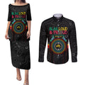 Blak Loud and Proud NAIDOC 2024 Couples Matching Puletasi and Long Sleeve Button Shirt Indigenous Aboriginal