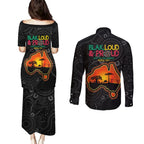 Blak Loud and Proud NAIDOC 2024 Couples Matching Puletasi and Long Sleeve Button Shirt Indigenous Aboriginal