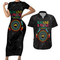 Blak Loud and Proud NAIDOC 2024 Couples Matching Short Sleeve Bodycon Dress and Hawaiian Shirt Indigenous Aboriginal