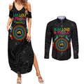 Blak Loud and Proud NAIDOC 2024 Couples Matching Summer Maxi Dress and Long Sleeve Button Shirt Indigenous Aboriginal