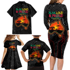 Blak Loud and Proud NAIDOC 2024 Family Matching Long Sleeve Bodycon Dress and Hawaiian Shirt Indigenous Aboriginal