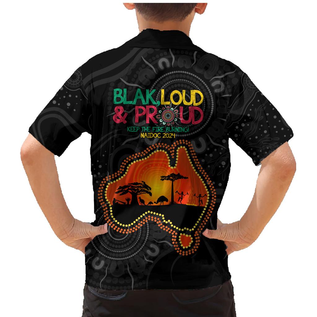 Blak Loud and Proud NAIDOC 2024 Family Matching Mermaid Dress and Hawaiian Shirt Indigenous Aboriginal