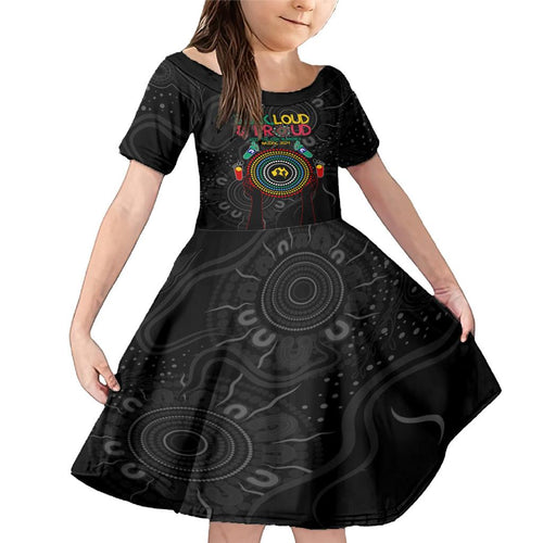 Blak Loud and Proud NAIDOC 2024 Family Matching Mermaid Dress and Hawaiian Shirt Indigenous Aboriginal