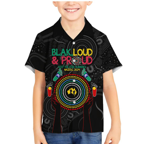 Blak Loud and Proud NAIDOC 2024 Family Matching Mermaid Dress and Hawaiian Shirt Indigenous Aboriginal