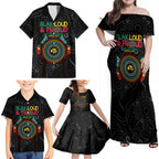 Blak Loud and Proud NAIDOC 2024 Family Matching Off Shoulder Maxi Dress and Hawaiian Shirt Indigenous Aboriginal