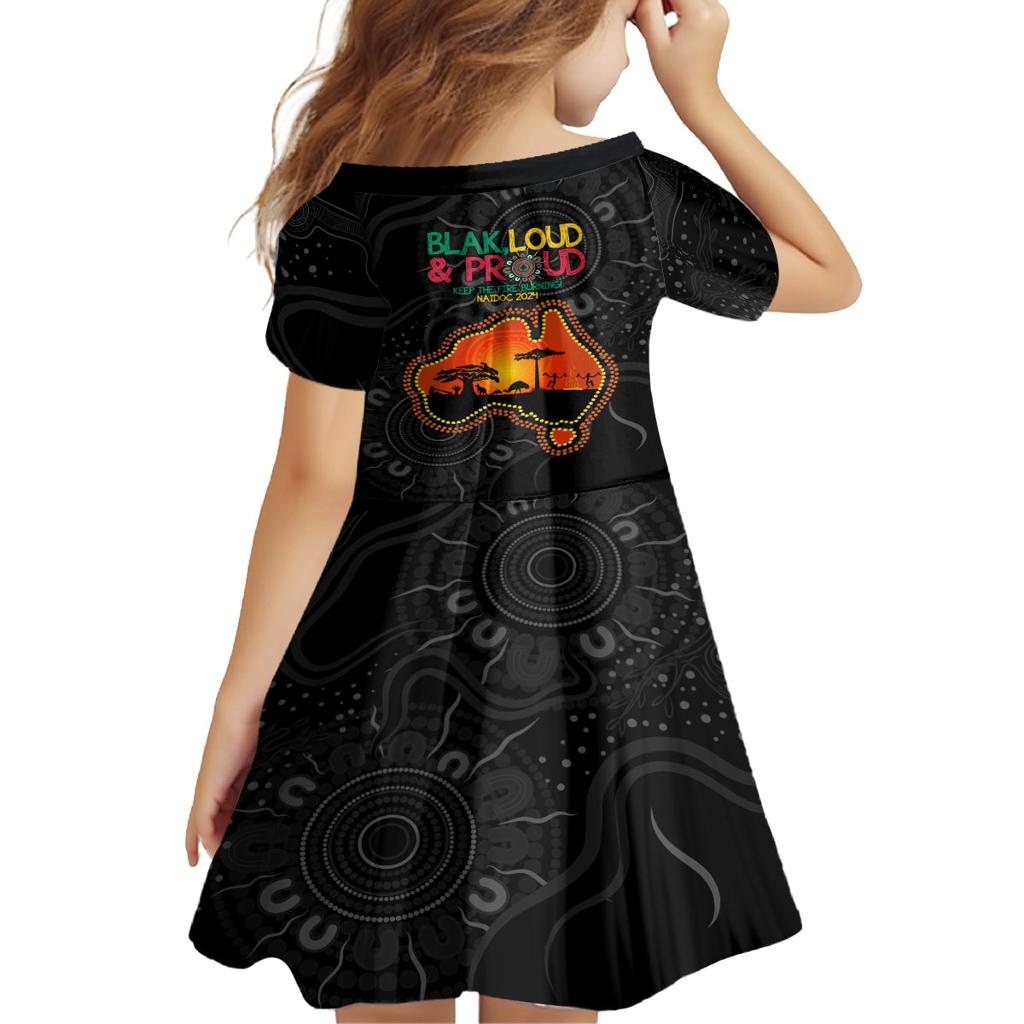 Blak Loud and Proud NAIDOC 2024 Family Matching Off Shoulder Maxi Dress and Hawaiian Shirt Indigenous Aboriginal