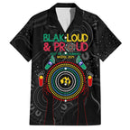 Blak Loud and Proud NAIDOC 2024 Family Matching Off Shoulder Maxi Dress and Hawaiian Shirt Indigenous Aboriginal