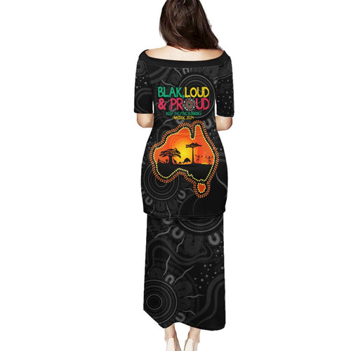 Blak Loud and Proud NAIDOC 2024 Family Matching Puletasi and Hawaiian Shirt Indigenous Aboriginal