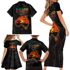 Blak Loud and Proud NAIDOC 2024 Family Matching Short Sleeve Bodycon Dress and Hawaiian Shirt Indigenous Aboriginal