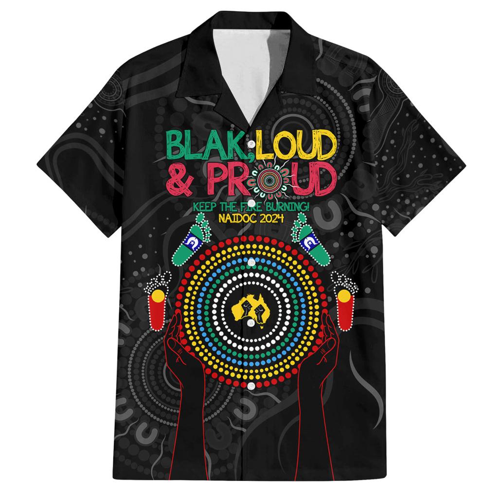 Blak Loud and Proud NAIDOC 2024 Family Matching Summer Maxi Dress and Hawaiian Shirt Indigenous Aboriginal