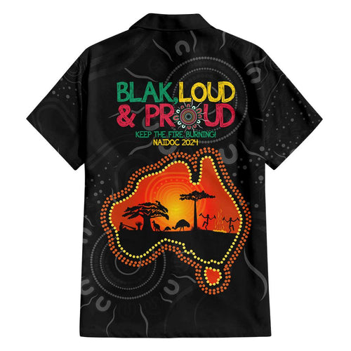 Blak Loud and Proud NAIDOC 2024 Family Matching Tank Maxi Dress and Hawaiian Shirt Indigenous Aboriginal