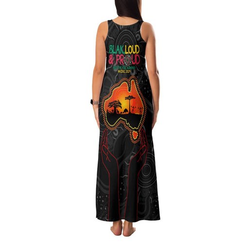 Blak Loud and Proud NAIDOC 2024 Family Matching Tank Maxi Dress and Hawaiian Shirt Indigenous Aboriginal