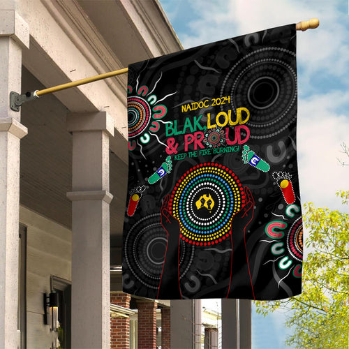 Blak Loud and Proud NAIDOC 2024 Garden Flag Indigenous Aboriginal